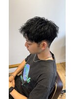 アメラボ 植田山店(Amelab)&nbsp;【アップバングショート】 刈り上げ 黒髪 ツーブロック