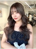 A124韓国ヘアーレイヤーカットブラウンカラー