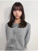 ミディアムレイヤーと艶感グレージュ