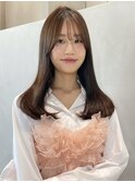 イメチェン/顔周り/ワンホンレイヤーカット/カーテンバング/原宿