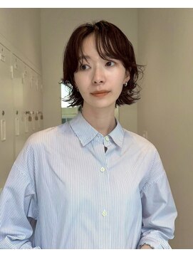 ピカイチテンジン エムスラッシュ(pikAicHi Tenjin×M.SLASH) 大人可愛いくせ毛風パーマボブ