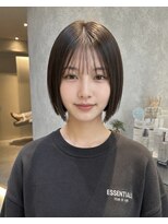 サンド 池袋 2nd(sand) ミニボブ/透明感カラー/透明感グレージュ