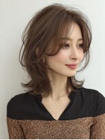 ハーツ(Heart's)&nbsp;ミディアムレイヤー×白髪ぼかしカラー30代40代50代60代