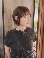 モク(moku.) オレンジカラー 切りっぱなしショート