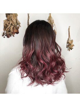 ウル(Ulu) ローズピンク×バレイヤージュ