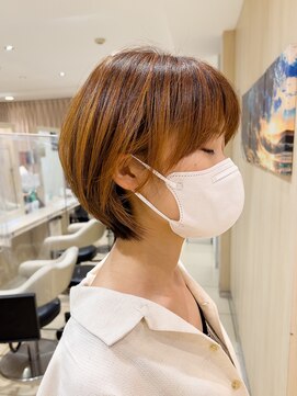 アッシュ 日吉店(Ash) ショートとオレンジハイライト