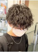 波巻きスパイラルパーマツイストパーママッシュメンズパーマ