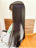 20代30代40代髪質改善カラーアッシュベージュ艶感ストレート