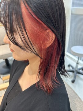 スクリバイタヒエ(SUKURI by tahie) #レッドカラー　#インナーカラー