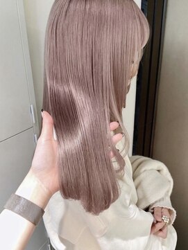 ペレ 栄店(PELE) 黒髪/グレーベージュ/レイヤーロング/前髪パーマ/栄/名駅