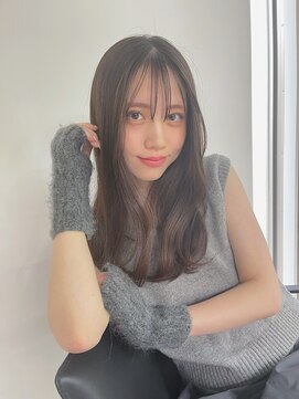 ディジョン(Dijon) 韓国顔まわりレイヤーカットグレージュオリーブベージュブラウン