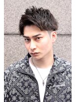 ノイセル 心斎橋(Noisyle)&nbsp;アップバングメンズショート黒髪