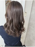 アッシュブラウン/ブリーチなし/ツヤ髪
