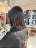 切りっぱなしボブ 結べるボブ ミディアムボブ ロブ