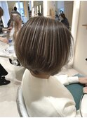 白髪ぼかしハイライトカラーグレージュ脱白髪染めケアブリーチ