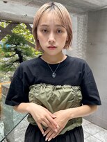 セントラル 三宮店(central)&nbsp;【神戸三宮】イメチェンホワイトブロンド外ハネボブ美髪