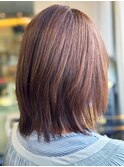 20代30代40代髪質改善カラーアッシュブラウン艶感ロブヘアー