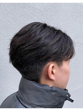 クフィア メンズヘアー カンポ 天王寺店(CUFFIA MEN'SHAIR CAMPO) スペインカールブルーブラックフェザーパーマアップバング