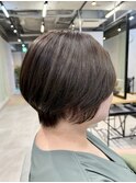 ショートボブ/メテオカラー/30代/40代