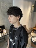 マッシュ波巻きパーマ