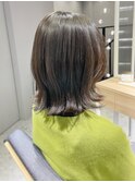 ◎オリーブグレージュ/外ハネ/タッセルボブ