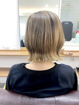 ランプ(Lamp) くびレイヤーグレーベージュニュアンスカラー白髪染め白髪ぼかし