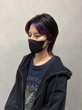 中性ウルフ × インナーグラデーション