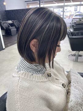 グラムテン 西尾店(gram) ボブ×ハイライト
