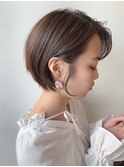 簡単スタイリング 丸みショートボブ 時短ヘア