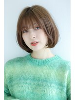 トップシェイプ(TOP SHAPE)&nbsp;丸みボブ×透明感ベージュカラー