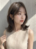 ノア(NOA) 【NOA】韓国風くびれミディ×顔まわりレイヤー×艶ブラウン