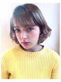 Gray×ash ボブ