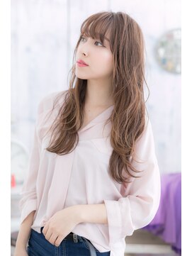 ヘアアンドビューティー ミック(Hair & Beauty miq) 縦落ちウェーブの脱力系リラクシーロングb