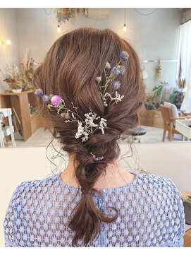 マロウ(mallow) 《花屋併設》編み下ろしアレンジ@20代30代40代