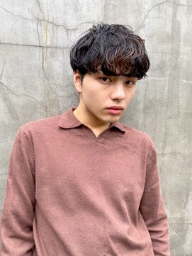 ガレージ バイ グリーン 原宿 表参道(Garage by green) 【loki】メンズマッシュ×波パーマ