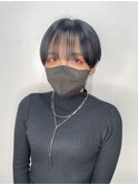 【morio池袋】襟足刈り上げ前髪あり前下がりハンサムショート◯