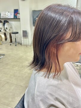 ソワン ドゥ ブレス フラン 東花園店(soin de brace Fran) インナーカラー ピンクベージュ