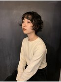 ショートヘア ×   くるくるパーマ