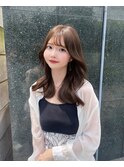 くびれヘア/色気/顔まわりカット/後れ毛/アッシュベージュ