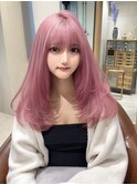 ハイトーンピンクカラー!ブリーチ3回