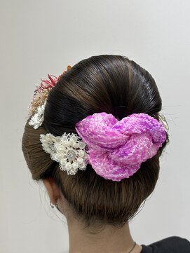 ルシエル バイ カトレアグループ(Le Ciel) 新日本髪、七五三、７歳、女の子、着付け、セミロング、前髪あり