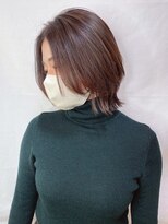 ヘアメイク ミチ 富田店(HAIRMAKE MICHI) 【MICHI 富田店　古作蓮】ショートウルフ　センターパート　艶髪