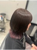 インナーさくらピンク×レイヤースタイル