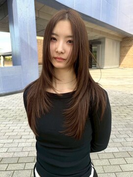 ラヴィズム 小新店(LUVISM) 韓国/顔周りレイヤー/おくれ毛/ベージュ/ダブルカラー/西区/小新