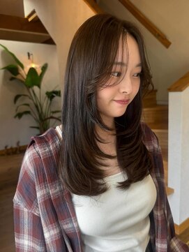 サロンエフ(salon f) レイヤーカット×グレージュ