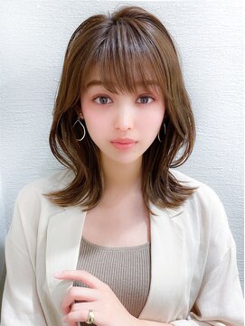 アフロート エル 大阪(AFLOAT L) 透明感溢れる可愛さ!顔まわりレイヤーくびれヘアが人気