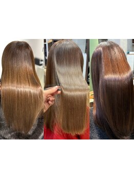 【髪質改善&縮毛矯正で憧れのサラツヤ髪☆】シルクのような滑らかな指通り◎柔らかな質感にうっとり気分.*