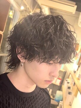 フィフス(fifth) 原宿波巻きスパイラルパーマメンズカットラウンドマッシュウルフ