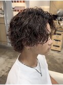 グランジサーフカール波巻きツイストスパイラルパーマバズカット