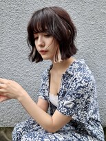 ジェコ ブラン(gecko. brun) ワンポイントカラーが可愛いボブ